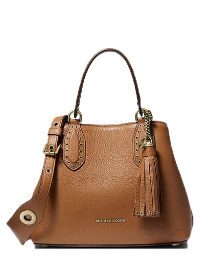 mk brooklyn small leather satchel