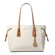 Kabelka Michael Kors Voyager Medium Logo Tote vanilla